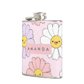 Gepersonaliseerde Schattigee Kawaii Pastel Daisy F Heupfles (Links)