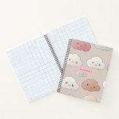 Gepersonaliseerde Schattigee kawaii pastel lachend Notitieboek (Binnen)