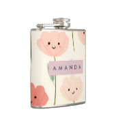 Gepersonaliseerde Schattigee Kawaii Pastel Smiling Heupfles (Rechts)