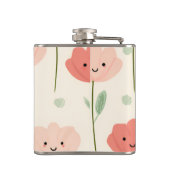 Gepersonaliseerde Schattigee Kawaii Pastel Smiling Heupfles (Achterkant)