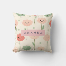 Gepersonaliseerde Schattigee Kawaii Pastel Smiling Kussen