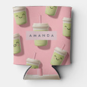 Gepersonaliseerde Schattigee Kawaii Pastel Smoothi Blikjeskoeler (Voorkant)