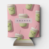 Gepersonaliseerde Schattigee Kawaii Pastel Smoothi Blikjeskoeler (Achterkant)