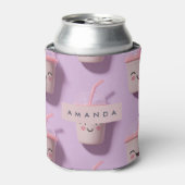 Gepersonaliseerde Schattigee Kawaii Pastel Smoothi Blikjeskoeler (Blikje Voorkant)