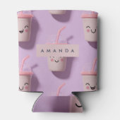 Gepersonaliseerde Schattigee Kawaii Pastel Smoothi Blikjeskoeler (Achterkant)