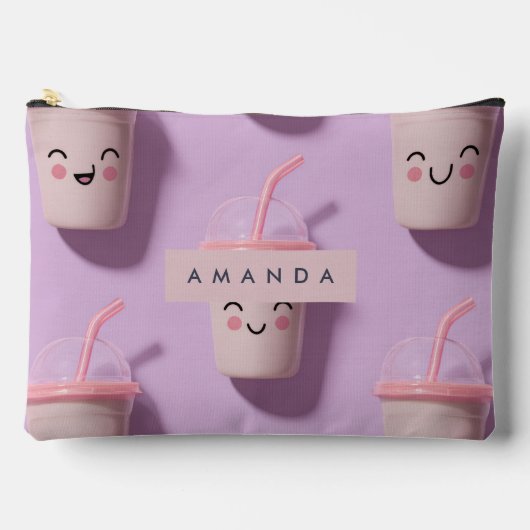 Gepersonaliseerde Schattigee Kawaii Pastel Smoothi Etui (Voorkant)
