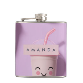 Gepersonaliseerde Schattigee Kawaii Pastel Smoothi Heupfles