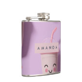 Gepersonaliseerde Schattigee Kawaii Pastel Smoothi Heupfles (Rechts)