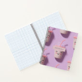 Gepersonaliseerde Schattigee Kawaii Pastel Smoothi Notitieboek (Binnen)