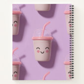 Gepersonaliseerde Schattigee Kawaii Pastel Smoothi Notitieboek (Achterkant)