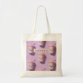 Gepersonaliseerde Schattigee Kawaii Pastel Smoothi Tote Bag (Voorkant)