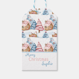 Gepersonaliseerde Schattigee Kerst Gingerbread Hou Cadeaulabel