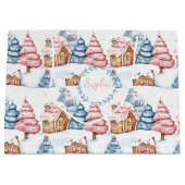 Gepersonaliseerde Schattigee Kerst Gingerbread Hou Groot Cadeauzakje (Voorkant)