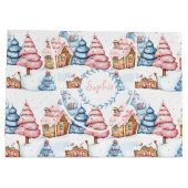 Gepersonaliseerde Schattigee Kerst Gingerbread Hou Groot Cadeauzakje (Achterkant)