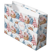 Gepersonaliseerde Schattigee Kerst Gingerbread Hou Groot Cadeauzakje (Voorkant Gekanteld)