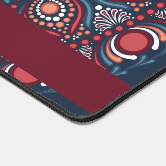 Gepersonaliseerde Schattigee Kerst Kawaii Fox Dot  Bureaumat (Hoek)