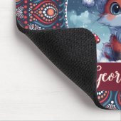 Gepersonaliseerde Schattigee Kerst Kawaii Fox Dot  Muismat (Hoek)
