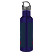 Gepersonaliseerde Schattigee Kerst Kawaii Fox Dot  Waterfles (Achterkant)