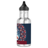 Gepersonaliseerde Schattigee Kerst Kawaii Fox Dot Waterfles (Rechts)