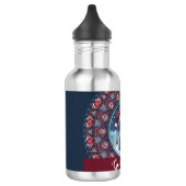 Gepersonaliseerde Schattigee Kerst Kawaii Fox Dot Waterfles (Links)