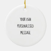 Gepersonaliseerde Schattigee kerst Polar Beer Tree Keramisch Ornament (Achterkant)