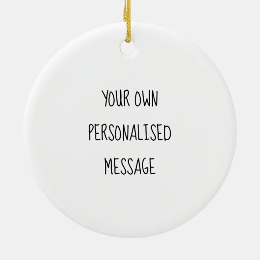 Gepersonaliseerde Schattigee kerst Polar Beer Tree Keramisch Ornament (Achterkant)