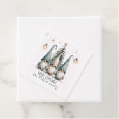 Gepersonaliseerde Schattigee Kerstgnoom Familievak Bedankjes Labels (In situ)