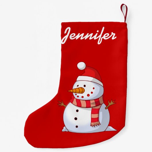 gepersonaliseerde Schattigee Kerstman Kleine Kerstsok (Achterkant)