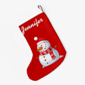 gepersonaliseerde Schattigee Kerstman Kleine Kerstsok (Achterkant (Hangend))