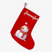 gepersonaliseerde Schattigee Kerstman Kleine Kerstsok (Voorkant (Hangend))