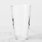 Gepersonaliseerde Schattigee kerstpinguïn in rood  Glas (Links)