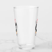 Gepersonaliseerde Schattigee kerstpinguïn in rood  Glas (Rechts)