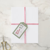 Gepersonaliseerde Schattigee kerstpinguïns Cadeaulabel (Met Touw)