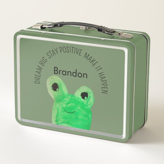 Gepersonaliseerde Schattigee kikker inspirerend qu (Achterkant)