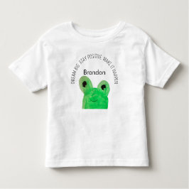 Gepersonaliseerde Schattigee kikker inspirerend qu Kinder Shirts