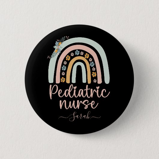 Gepersonaliseerde Schattigee kinderverpleegkundige Ronde Button 5,7 Cm (Voorkant)