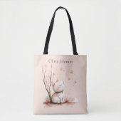 Gepersonaliseerde Schattigee Kitten met Hearts Can Tote Bag (Voorkant)