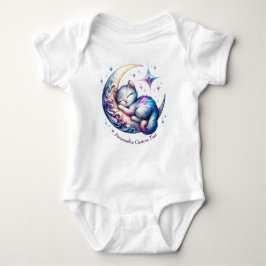 Gepersonaliseerde Schattigee kitten slapen op een  Romper