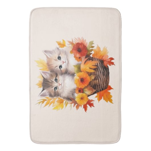 Gepersonaliseerde Schattigee Kittens Katten in Man Badmat (Voorkant Verticaal)