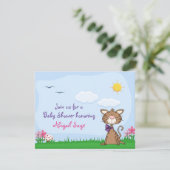 Gepersonaliseerde Schattigee Kitty Cat Baby shower Kaart (Staand voorkant)