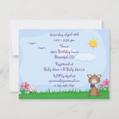 Gepersonaliseerde Schattigee Kitty Cat Baby shower Kaart (Achterkant)
