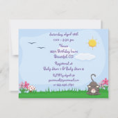 Gepersonaliseerde Schattigee Kitty Cat Baby shower Kaart (Achterkant)