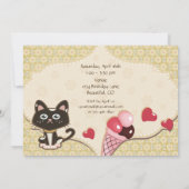 Gepersonaliseerde Schattigee Kitty Cat Verjaardags Kaart (Achterkant)