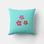 Gepersonaliseerde Schattigee kleine uil roze bloem Kussen (Achterkant)