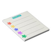 Gepersonaliseerde Schattigee kleur Twinkle Little  Notitieblok (Schuin)