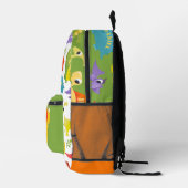 Gepersonaliseerde Schattigee kleurrijke dinosaurus Bedrukte Rugzak (Rechts)
