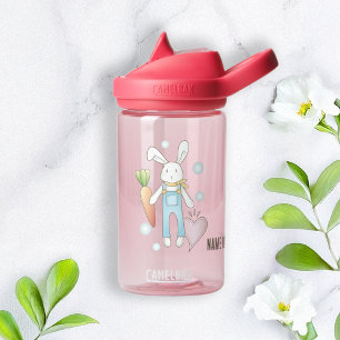 Gepersonaliseerde Schattigee knuffeldier Bunny Kin Waterfles