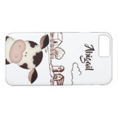 Gepersonaliseerde Schattigee Koe en Boerderij acht Case-Mate iPhone Case (Achterkant (Horizontaal))