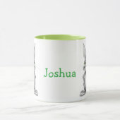 Gepersonaliseerde Schattigee Konijn Mok met Groene (Midden)