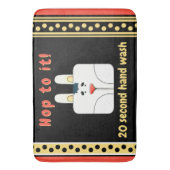 Gepersonaliseerde Schattigee konijnengezicht en po Badmat (Voorkant Verticaal)